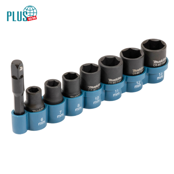 Set 8 bussole (attacco 1/4") + adattatore