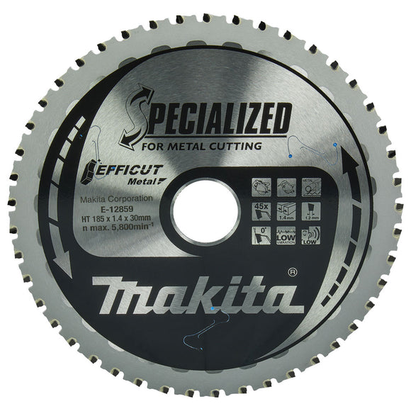 Lama Efficut per metallo Ø185mm foro 30mm 45 denti Makita E-12859