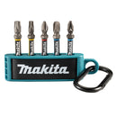 Kit de 5 embouts Torx 1/4" - PH - PZ - Makita E-13568-1