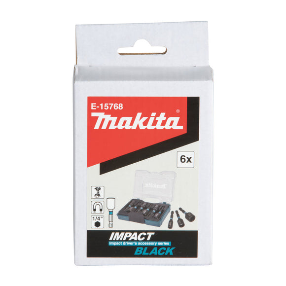 Kit 6 chiavi esagonali magnetiche 1/4" Impact Black Makita E-15768