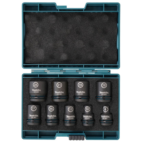 Kit 9 chiavi a bussola 1/2" Makita E-16564