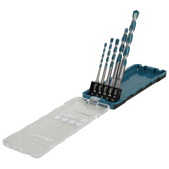 Set 5 punte multimateriale in TCT 1/4" Makita E-16732