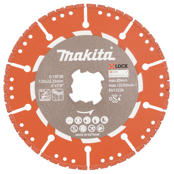 Disco diamantato rescue X-Lock Ø125mm foro 22,23mm Makita E-19738