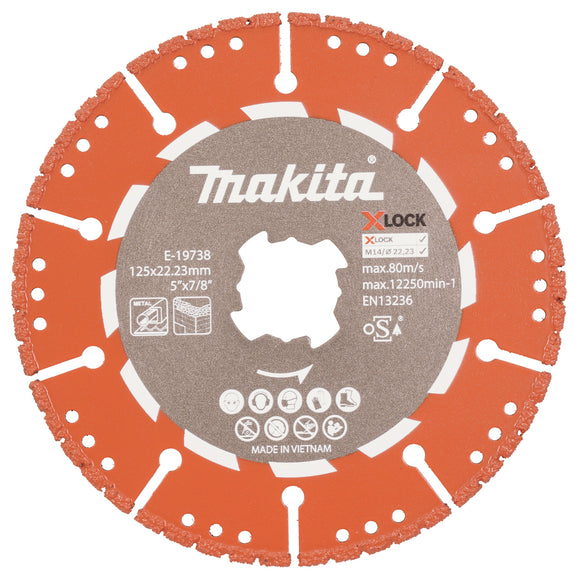 Disco diamantato rescue X-Lock Ø125mm foro 22,23mm Makita E-19738