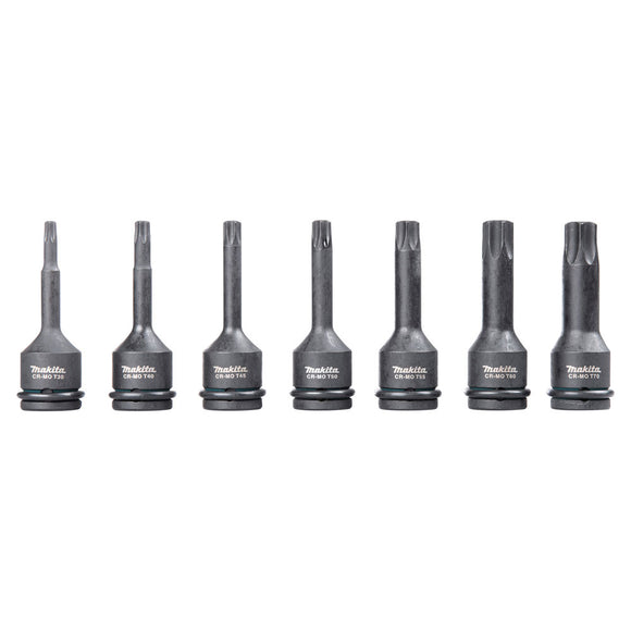Kit 7 chiavi torx 1/2" Impact Black Makita E-23628