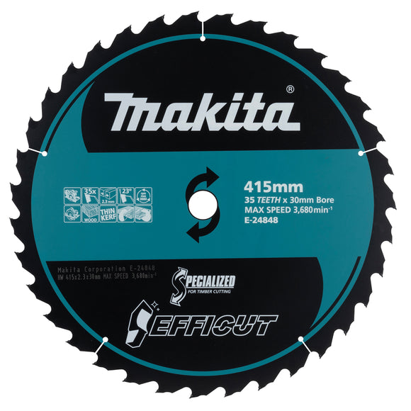Lama Efficut TCT per legno Ø415mm foro 30mm 35 denti Makita E-24848
