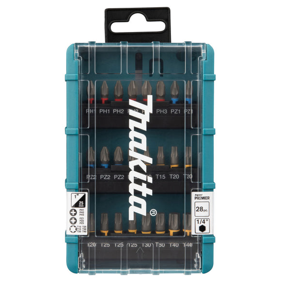 Kit 28 inserti e bussole magnetiche Impact premier 1/4" Makita E-25068