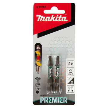 Coppia inserti H4 1/4" 50mm Makita E-26783 - 0