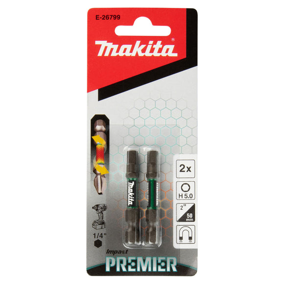 Coppia inserti H4 1/4" 50mm Makita E-26799
