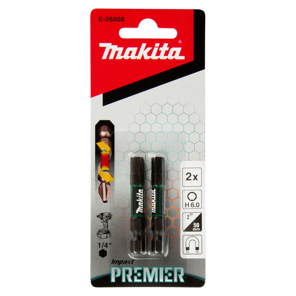 Coppia inserti H4 1/4" 50mm Makita E-26808