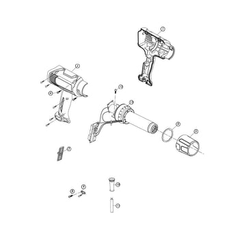 Spaccato ricambi termosoffiatore HG5030K