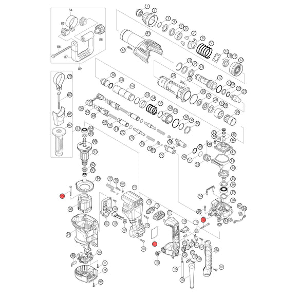 Spaccato ricambi martello demolitore HM0871C