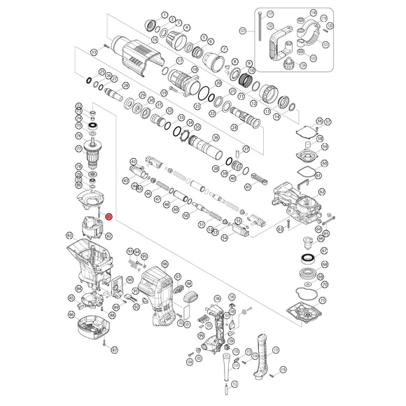 Spaccato ricambi martello demolitore HM1213C
