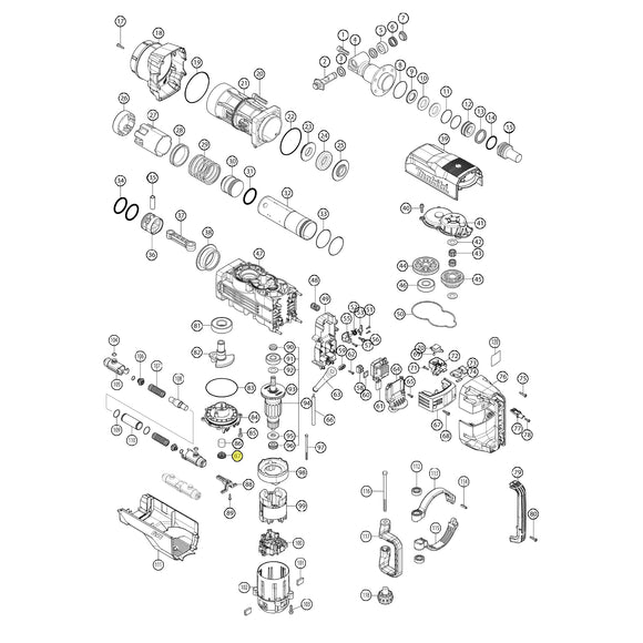 Spaccato ricambi martello demolitore HM1511