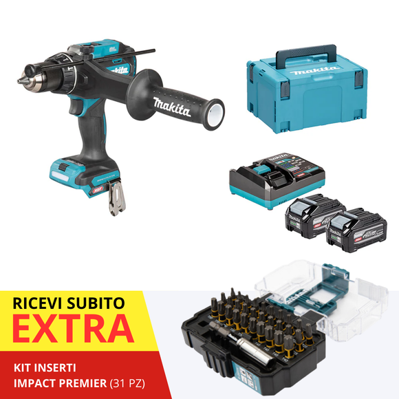 Makita HP003GU201 Perceuse à percussion 40 V XGT BL 180 Nm