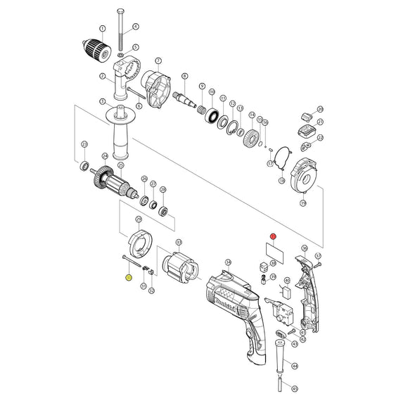 Spaccato ricambi trapano a percussione HP1631