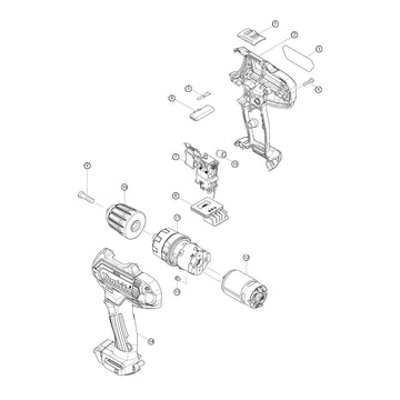 Spaccato ricambi avvitatore HP331D