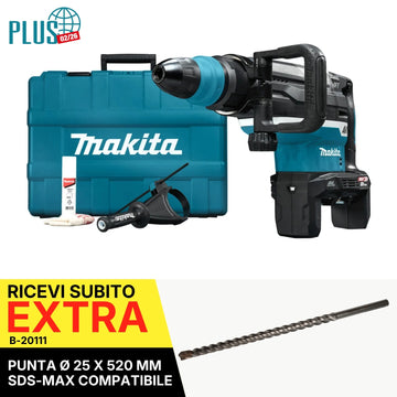 Martello demolitore rotativo 52mm 21,4J 40Vx2 XGT BL Makita HR006GZ