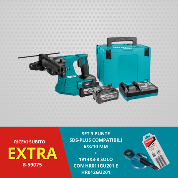 Tassellatore SDS-PLUS 28mm 3,3J 40V XGT BL Makita HR011GU201