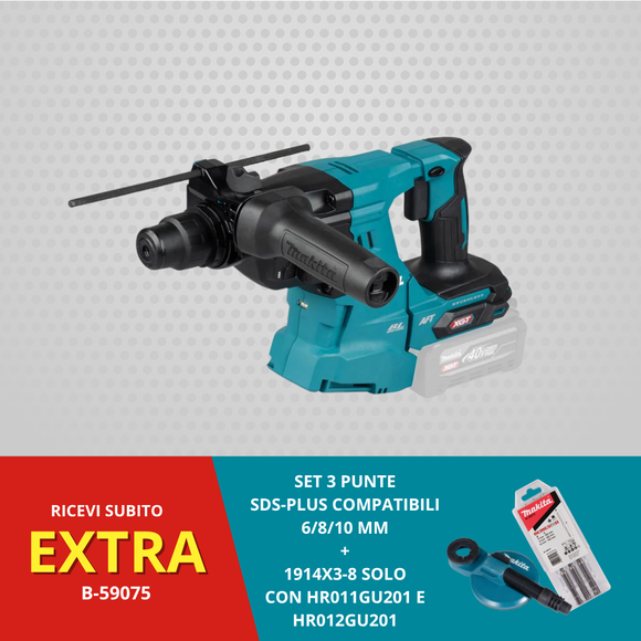 Tassellatore SDS-PLUS 28mm 3,3J 40V XGT BL Makita HR011GZ01