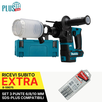 Tassellatore SDS-PLUS 16mm 1,1J 12V CXT BL Makita HR166DZJ