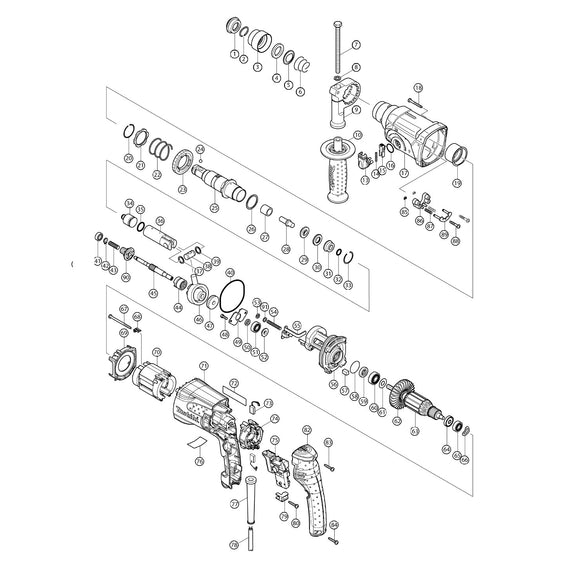 Spaccato ricambi tassellatore HR2470