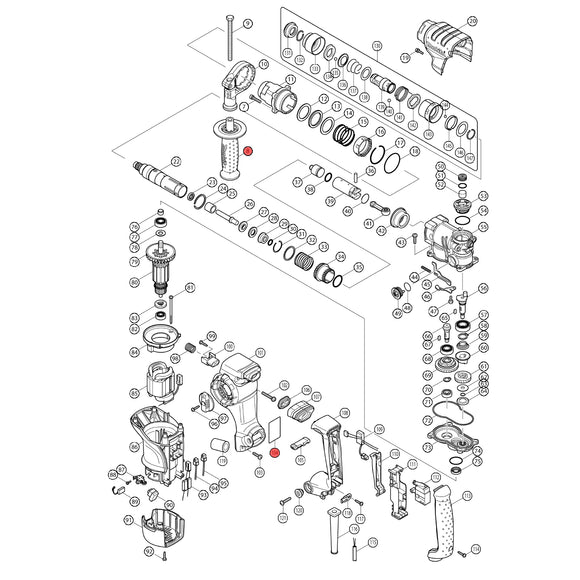 Spaccato ricambi tassellatore HR2811FT