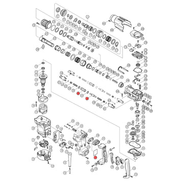 Spaccato ricambi tassellatore HR3012FC