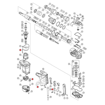 Spaccato ricambi martello demolitore rotativo HR4002