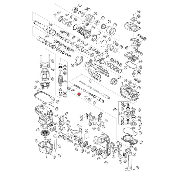 Spaccato ricambi martello demolitore HR4013C