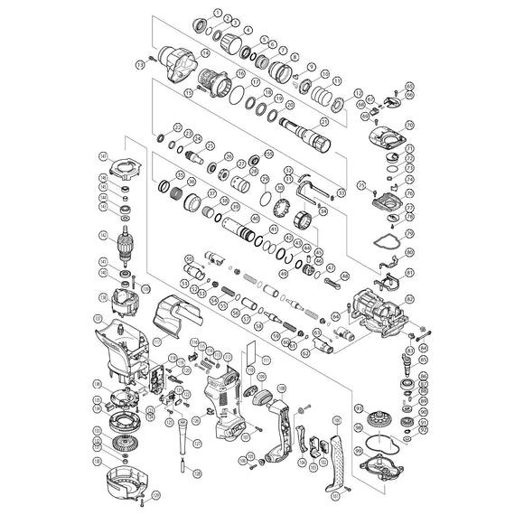 Spaccato ricambi martello demolitore HR4511C
