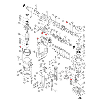 Spaccato ricambi martello demolitore HR5000K