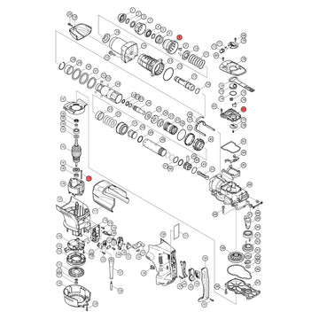 Spaccato ricambi martello demolitore HR5201C