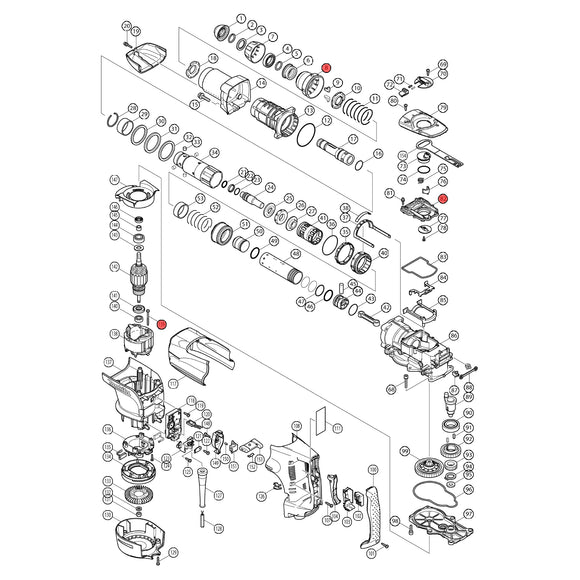 Spaccato ricambi martello demolitore HR5201C