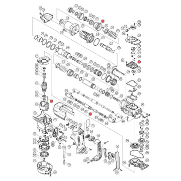Spaccato ricambi martello demolitore HR5211C