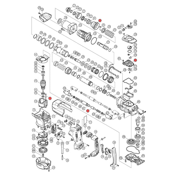 Spaccato ricambi martello demolitore HR5211C