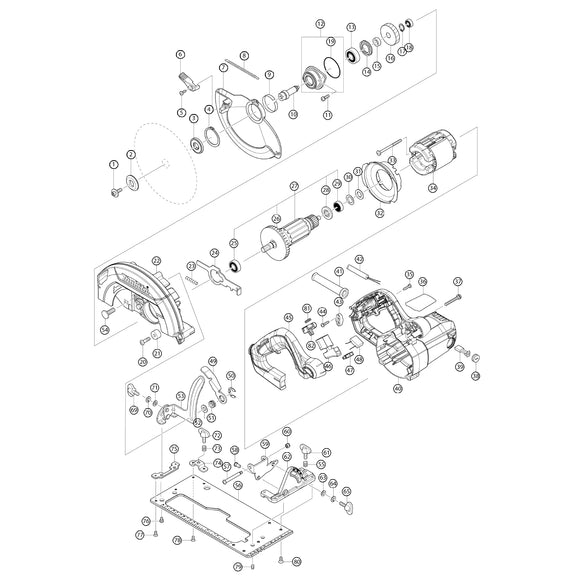 Spaccato ricambi sega circolare HS7611