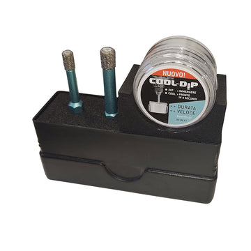 Set di 2 foretti diamantati + pasta refrigerante Sankyo STDCDSET68