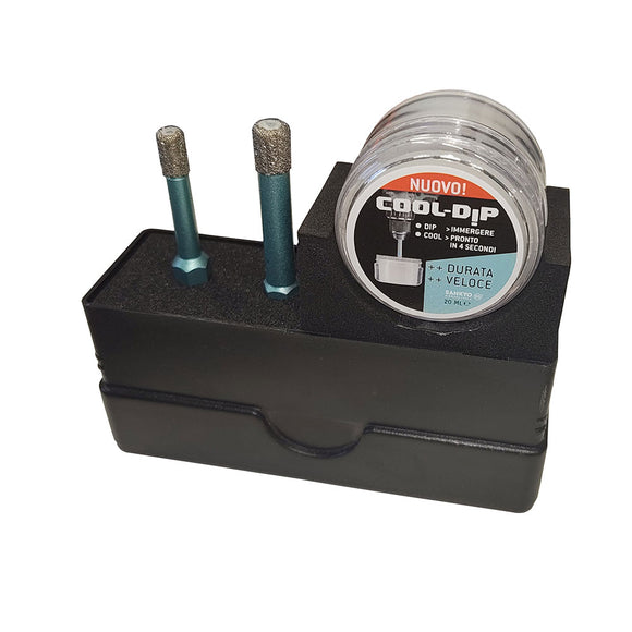 Set di 2 foretti diamantati + pasta refrigerante Sankyo STDCDSET68