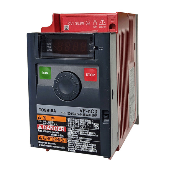 Inverter 240V monofase serie VF-NC3S Toshiba (da 0,4 a 2,2Kw)