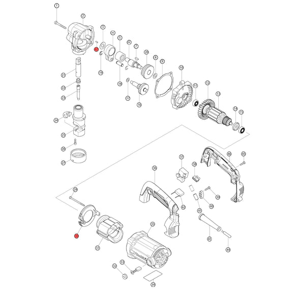 Spaccato ricambi roditrice JN3201