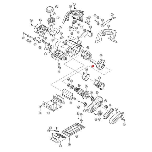 Spaccato ricambi pialla KP0810C