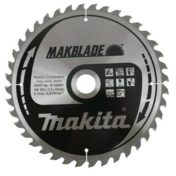 Lama MakBlade Ø260mm foro 30mm 40 denti Makita B-32770