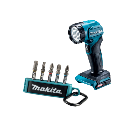 LED-Taschenlampe + Premium-Schlagschrauber-Einsätze (5 Stück)