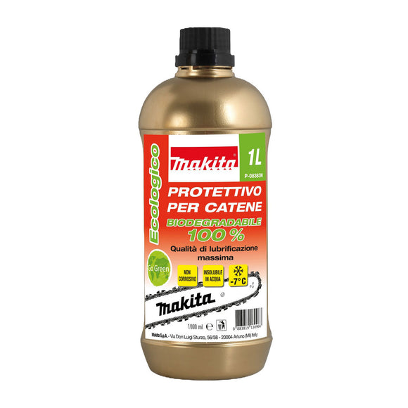 Olio protettivo biodegradabile atossico per catene 1L Makita P-08383