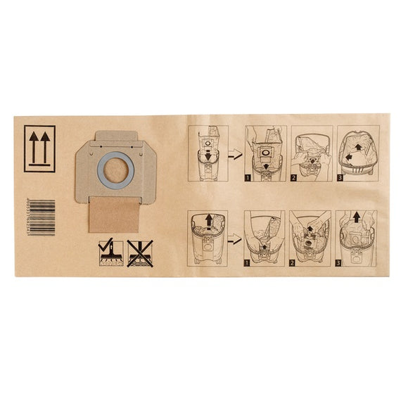 Confezione da 5 sacchetti in carta per aspiratori Makita P-70194