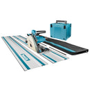 Sega circolare ad affondamento 165mm + 2x binario guida 1,5m + connettore + borsa da trasporto Makita SP6000J2B-1
