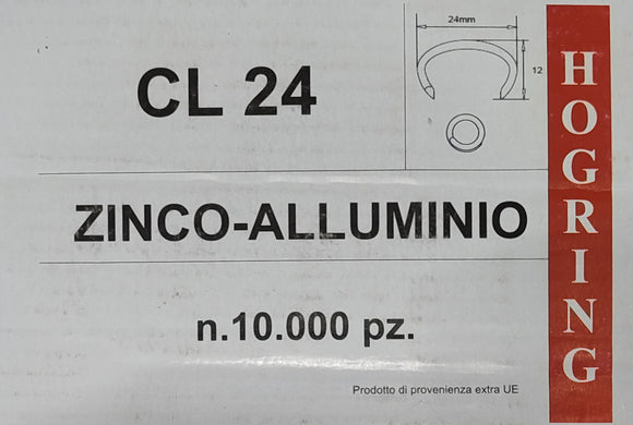 Gancetti per anellatrice a batteria CL24 (10000 pz) PMCL24ZA