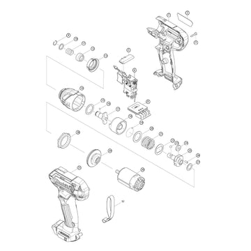 Spaccato ricambi avvitatore ad impulsi TD110D