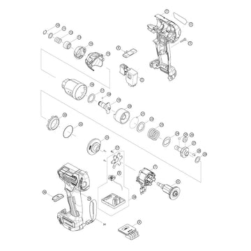 Spaccato ricambi avvitatore ad impulsi TD111D